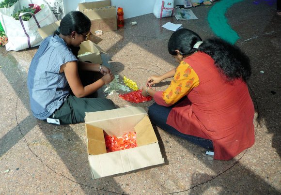 Bangalore - Préparation de Diwali au bureau