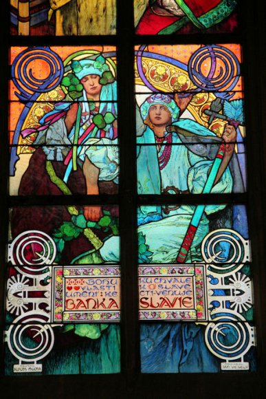 Vitrail d'Alfons Mucha (Cathédrale Saint-Guy)
